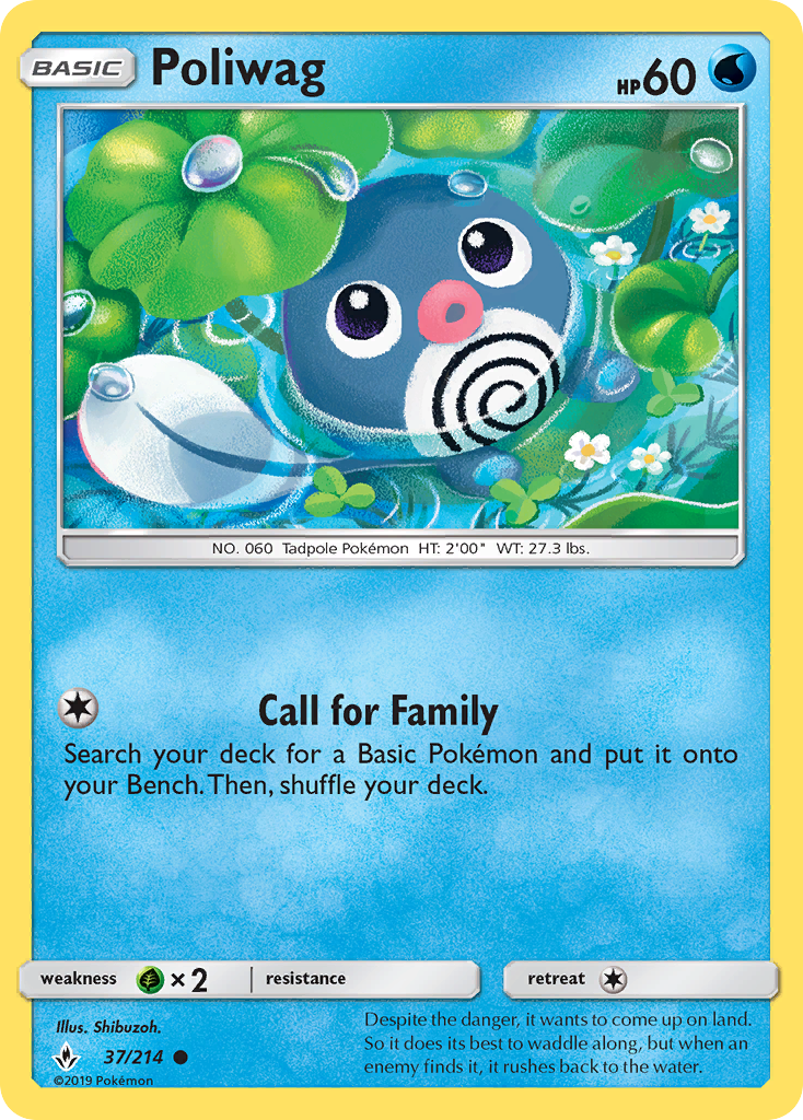 Unbroken Bonds Poliwag #37/214
